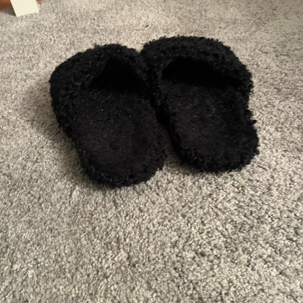 Balenciaga Mens Fuzzy Black Slippers - Picture 3 of 4